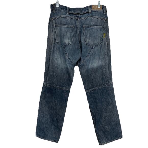 Bilt 0398 Iron Workers Jeans Mens 32x31 Blue Double Knee Padded Motorcycle Work - Picture 2 of 16